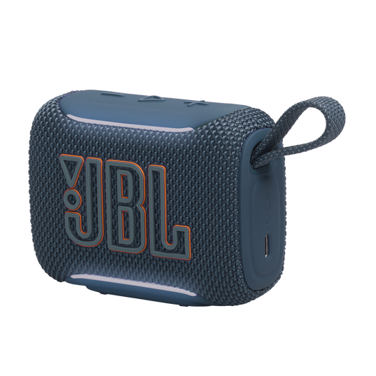 JBL Go 5 - Blue - Ultra-portable waterproof and drop-proof speaker with JBL legendary sound and ambient edge lighting - Detailshot 1